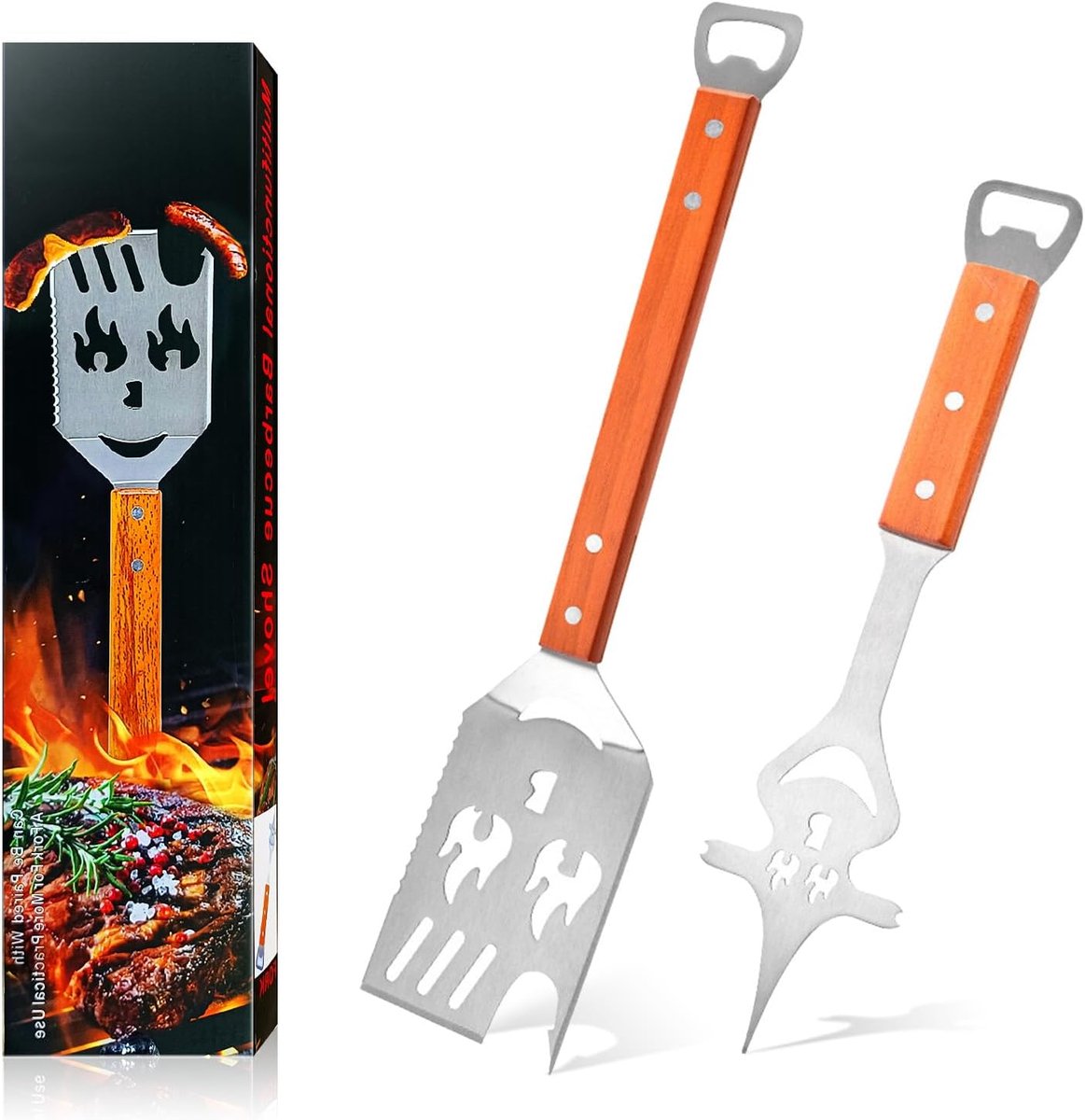 BBQ-draaier, BBQ-cadeaus voor mannen, vorken, zagen, flesopeners