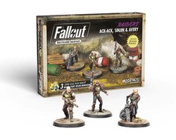 Fallout: Wasteland Warfare - Ack Ack, Sinjin & Avery - Uitbreiding - Modiphius Entertainment - Ongeschilderd