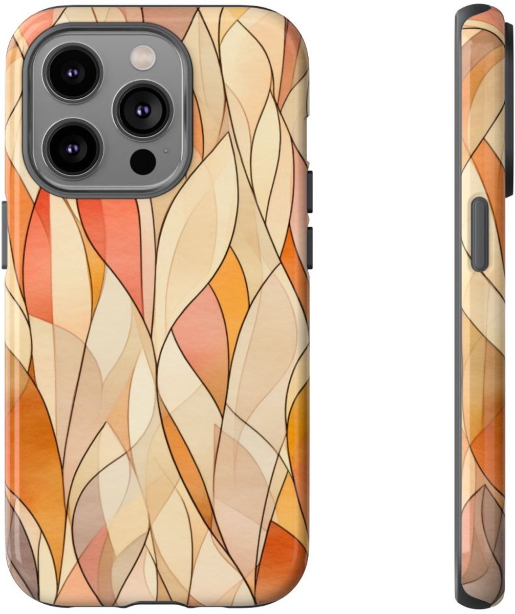 Aquarel Herfstbladeren Patroon – Telefoonhoesje Geschikt voor iPhone 14 Pro