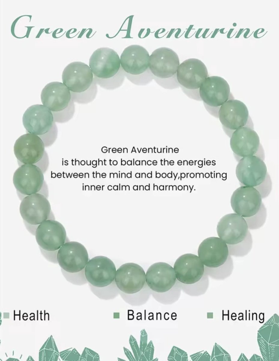 S4H AVENTURIJN GROEN Edelstenen armband 8mm kralen / size 17cm