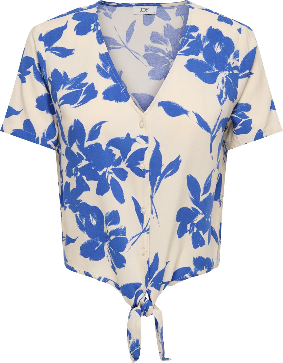 JDY - JDYSEZEN LIFE S/S KNOT SHIRT WVN DIA - Dames - Blouses