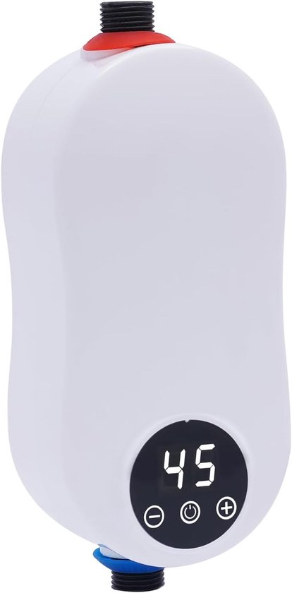 Briwellna Streamline Elektrische doorstroomboiler 5,5 kW zonder reservoir onder de gootsteen met digitaal display, on-demand boiler 220 V (wit