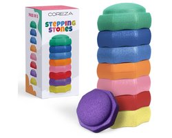COREZA® Stapelstenen 8 stuks – Stapstenen – Balansstenen - Stepping Stones - Motoriek & Evenwicht - Kinderen - Balanceer stenen