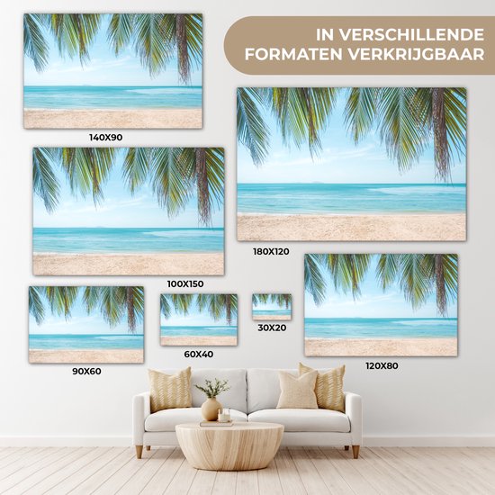 Tableau sur toile Plage - Palmier - Thaïlande - 120x80 cm - Décoration murale