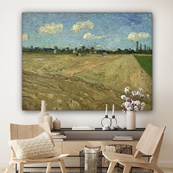 Peintures sur toile - Champs labourés - Vincent van Gogh - 160x120 cm - Décoration murale XXL