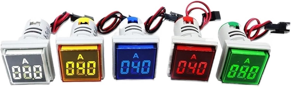 Digitale Mini-Display Ampèremeter 22 mm - LED Stroommeter 0-100 A