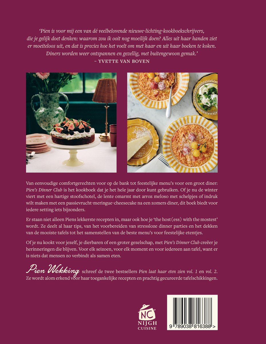 Pien's Dinner Club - back cover