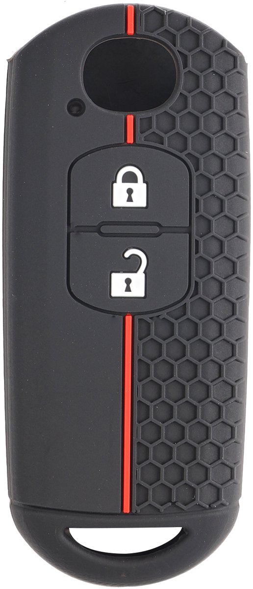 Siliconen Remote Cover Key Case key cover Zwart/Rood 2 knops voor Mazda Mazda 2 3 5 6 CX-3 CX-5 CX-7 CX-9 Miata Mx5 Sport Rood/Zwart bescherming sleutel