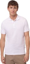 DANISH ENDURANCE Classic Fit Poloshirt Heren - biologisch katoen - Korte mouw - Wit - Maat XXL