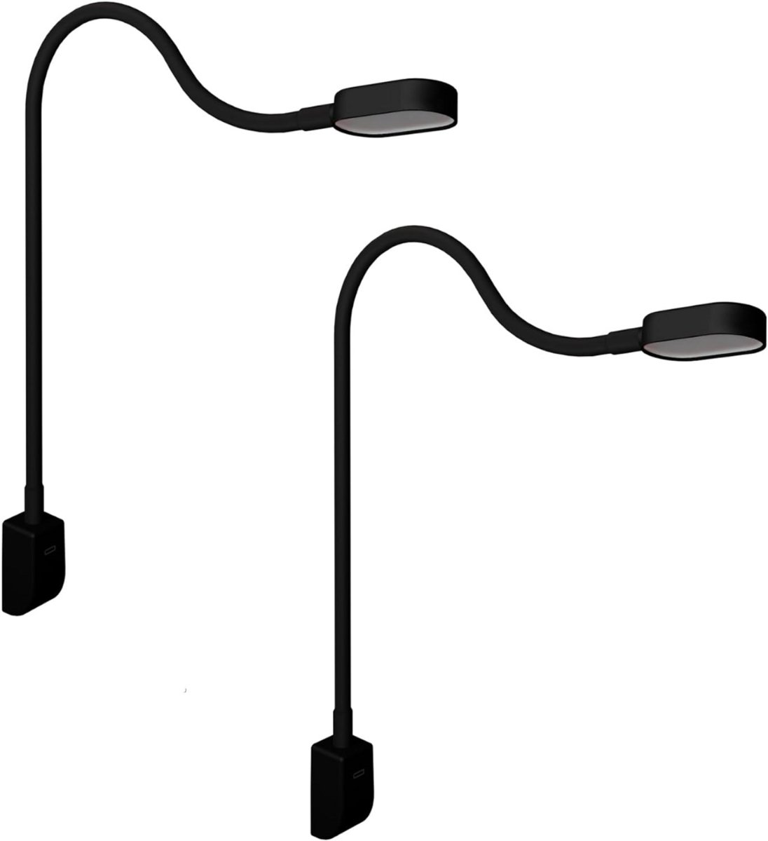 MKSS® Bedlampjes Hoofdbord - Dubbele Leeslampjes - Bedlamp Slaapkamer Volwassenen - Zwart