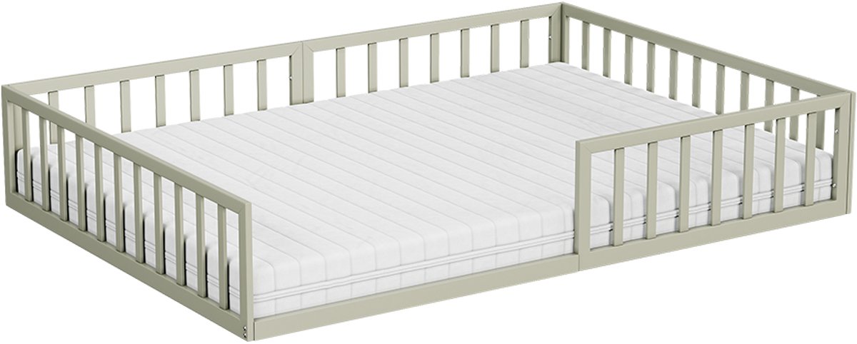 Vitalispa Minno Kinderbed – 140x200 met matras Grijs
