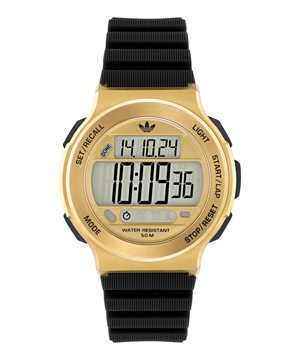 Adidas Originals Expression Three Digital AOFH25506 Horloge - Siliconen - Zwart - Ø 44 mm