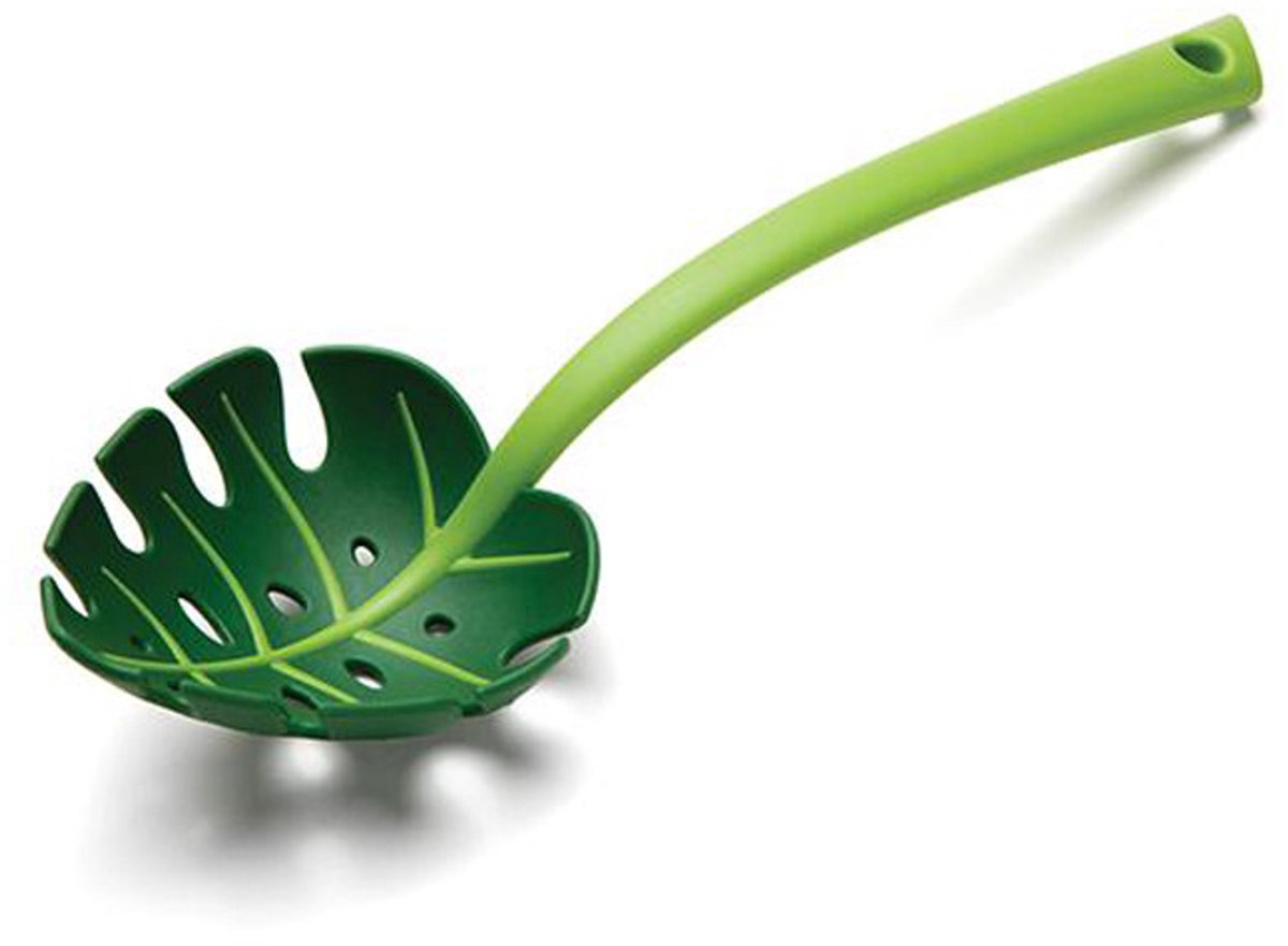 2 Jungle Spoons BPA-vrije nylon hittebestendige keukenpastlepels, antiaanbakkeukengerei voor koken, bakken en mengen