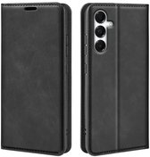 MobyDefend Hoesje - Geschikt voor Samsung Galaxy A17 / A18 - Luxe Wallet Bookcase (Magnetische Sluiting) - Zwart