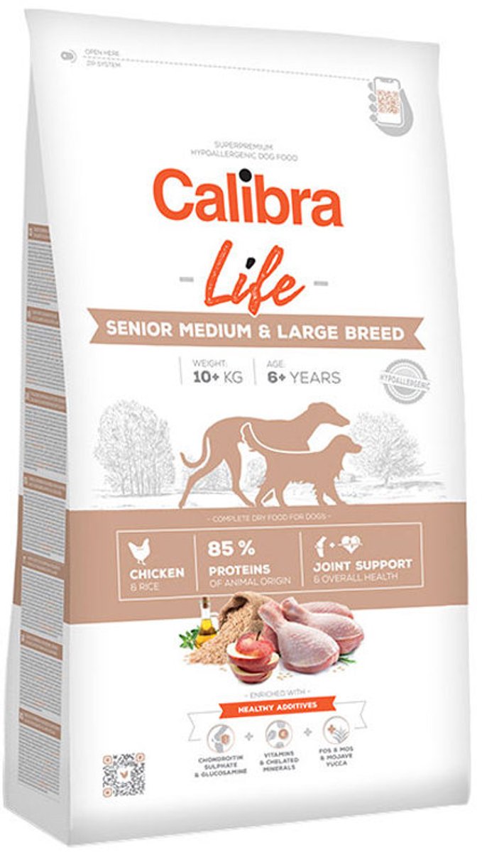 Calibra Calibra Dog Life Senior Medium & Large Breed - Kip - 2,5 kg