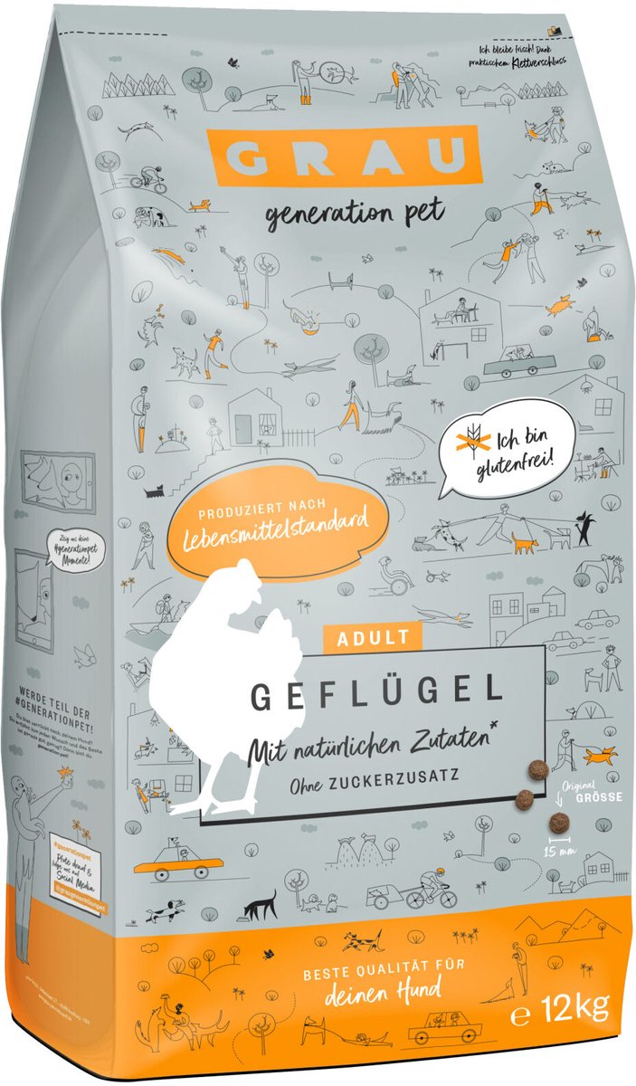 Grau Glutenvrij Hondenvoer - Gevogelte - 3 kg