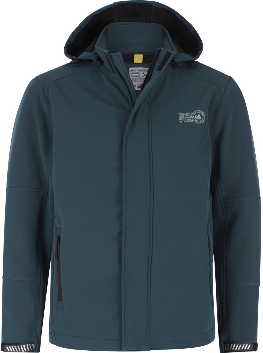 Jan Vanderstorm herren Softshelljack – petrol Overige kleuren