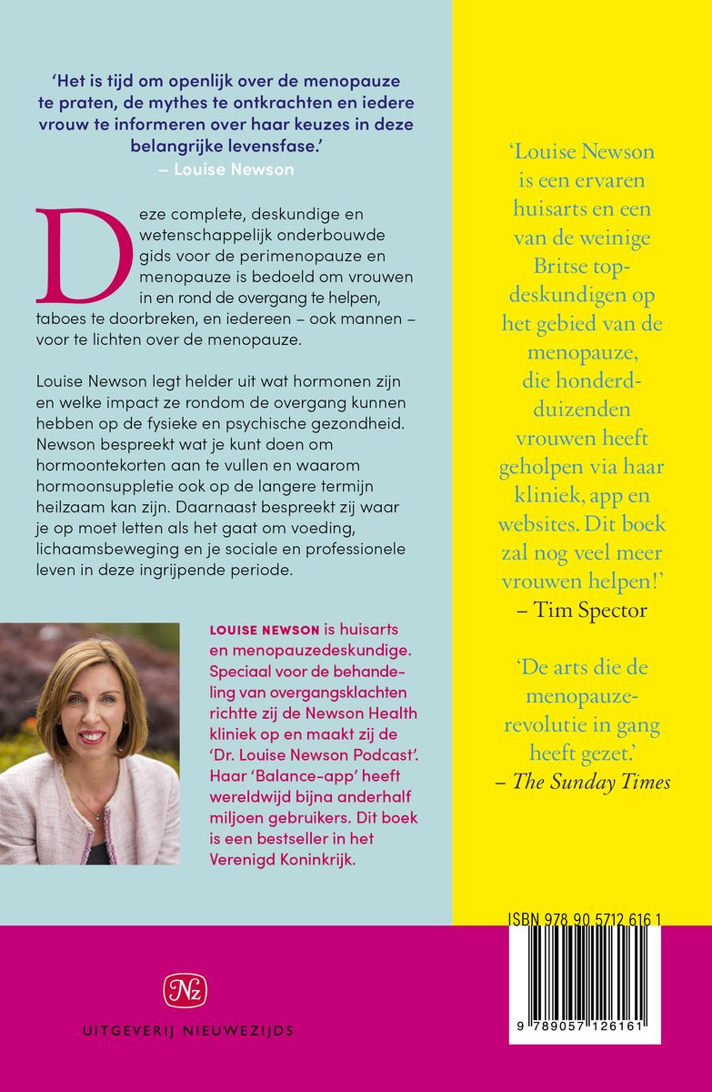 Perimenopauze & menopauze - back cover