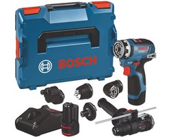 Bosch Professional GSR 12V-35 FC FlexiClick schroefboormachine +5x hulpstukken 12V 3.0Ah in L-Boxx - 06019H3008