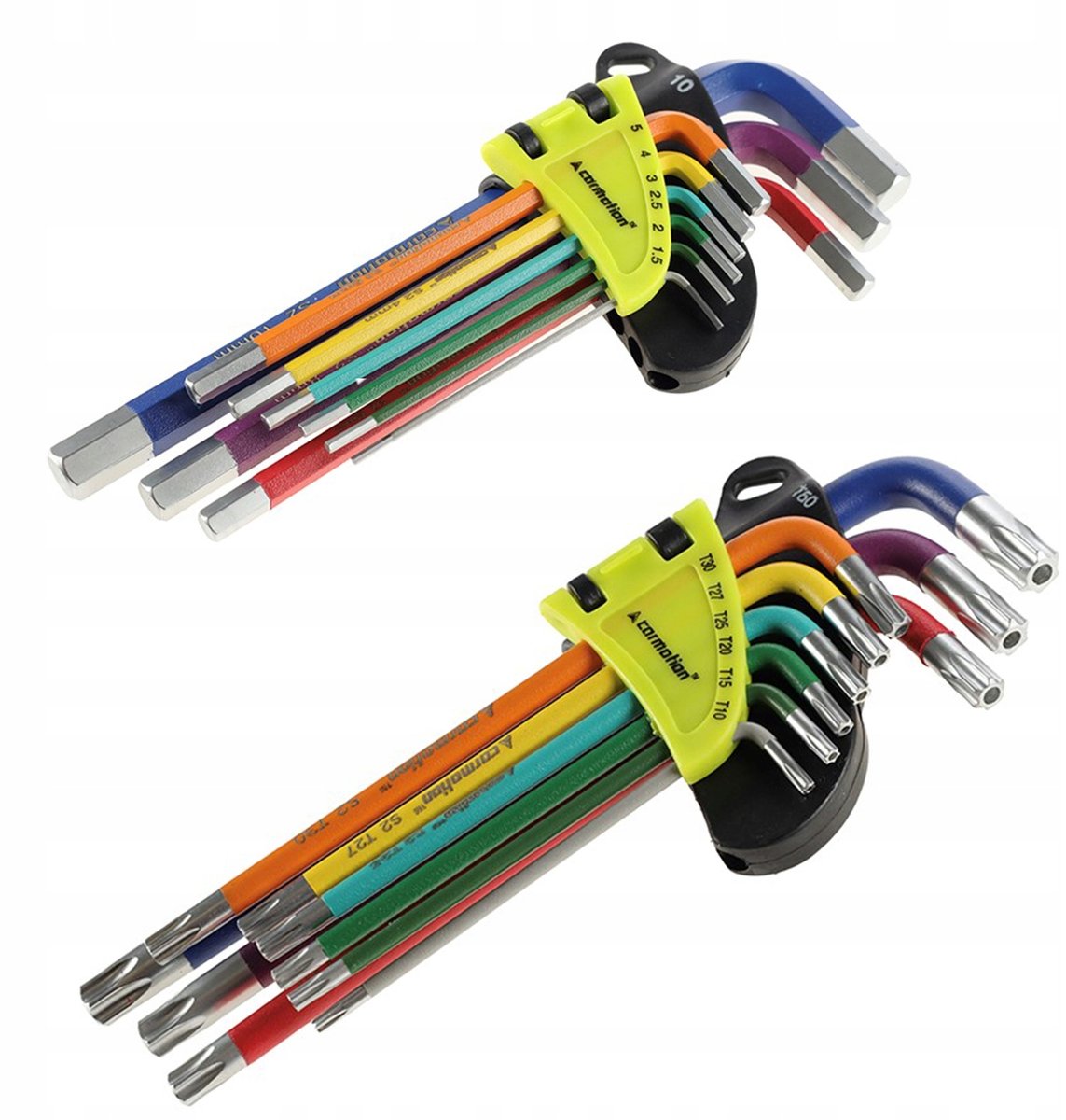 Gekleurde Allen & Torx Sleutelset 18 Delig met Etui