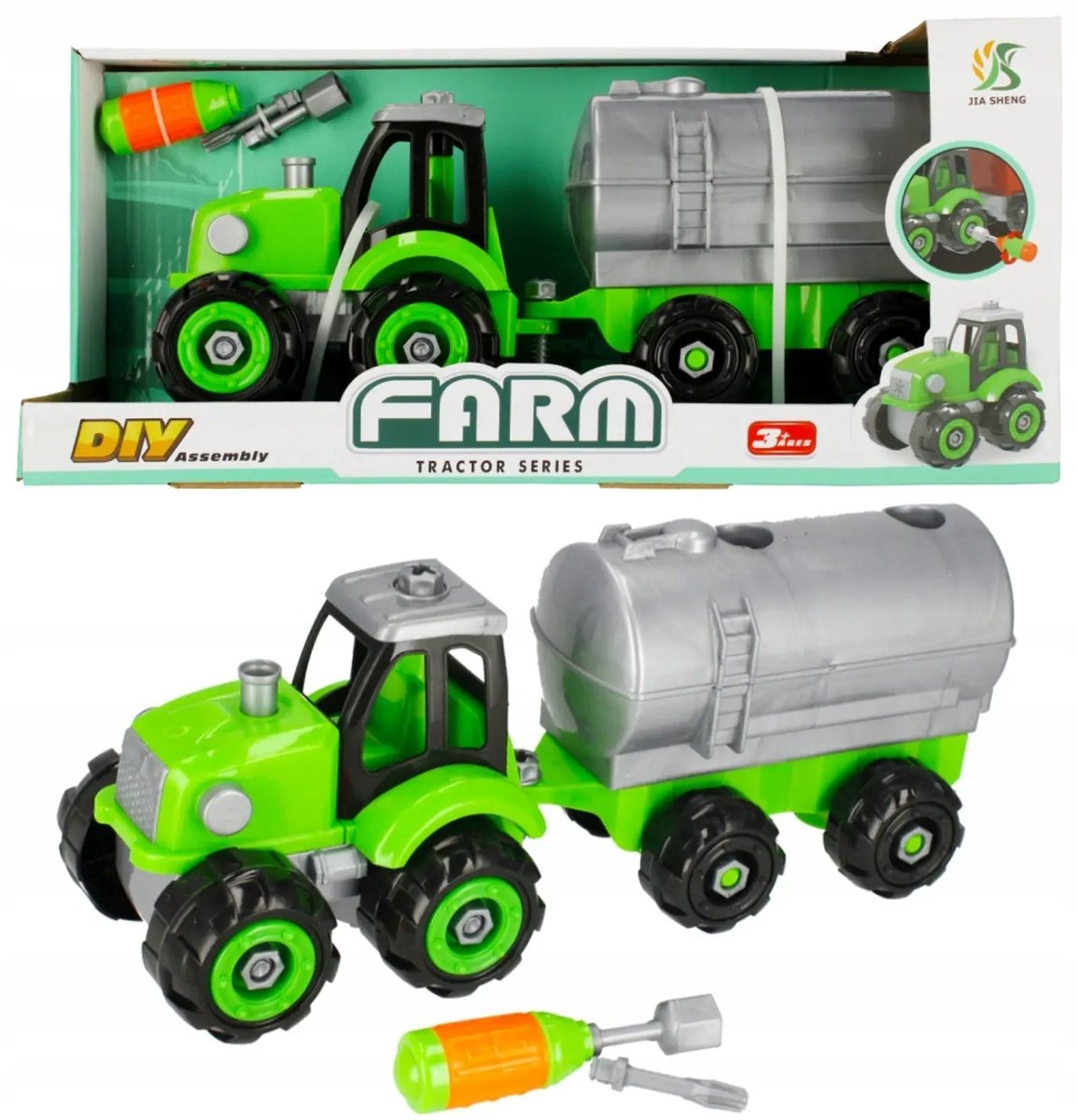 Mega Creatieve Tractor met Tank - Zelf te Monteren