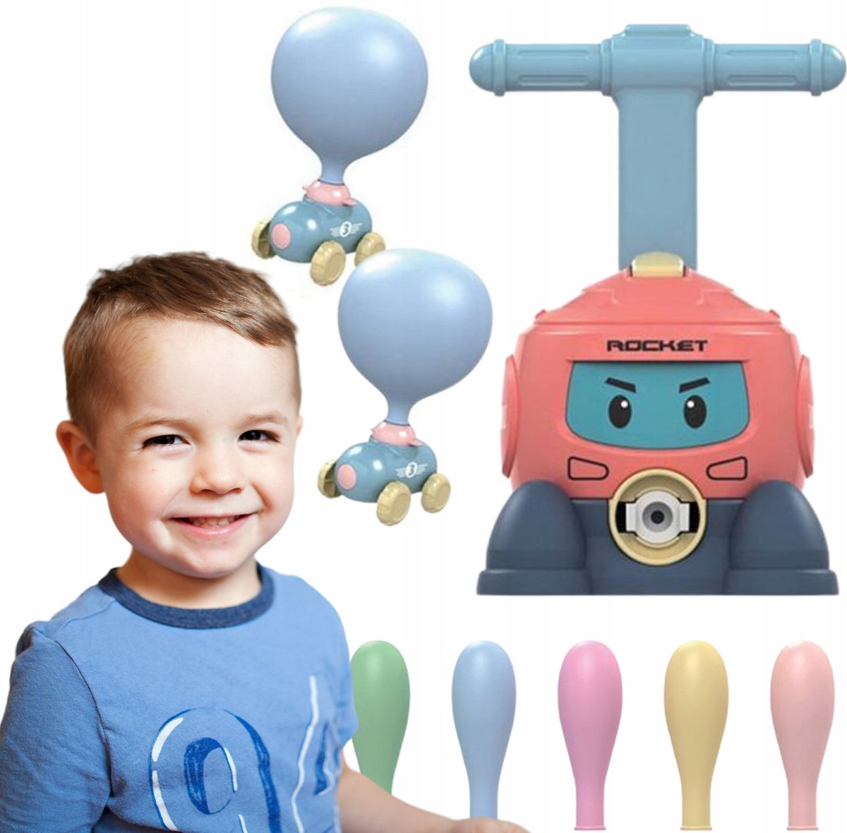 Aerodynamische Ballonwagen Lanceerder met Pomp - Leerzaam Speelgoed