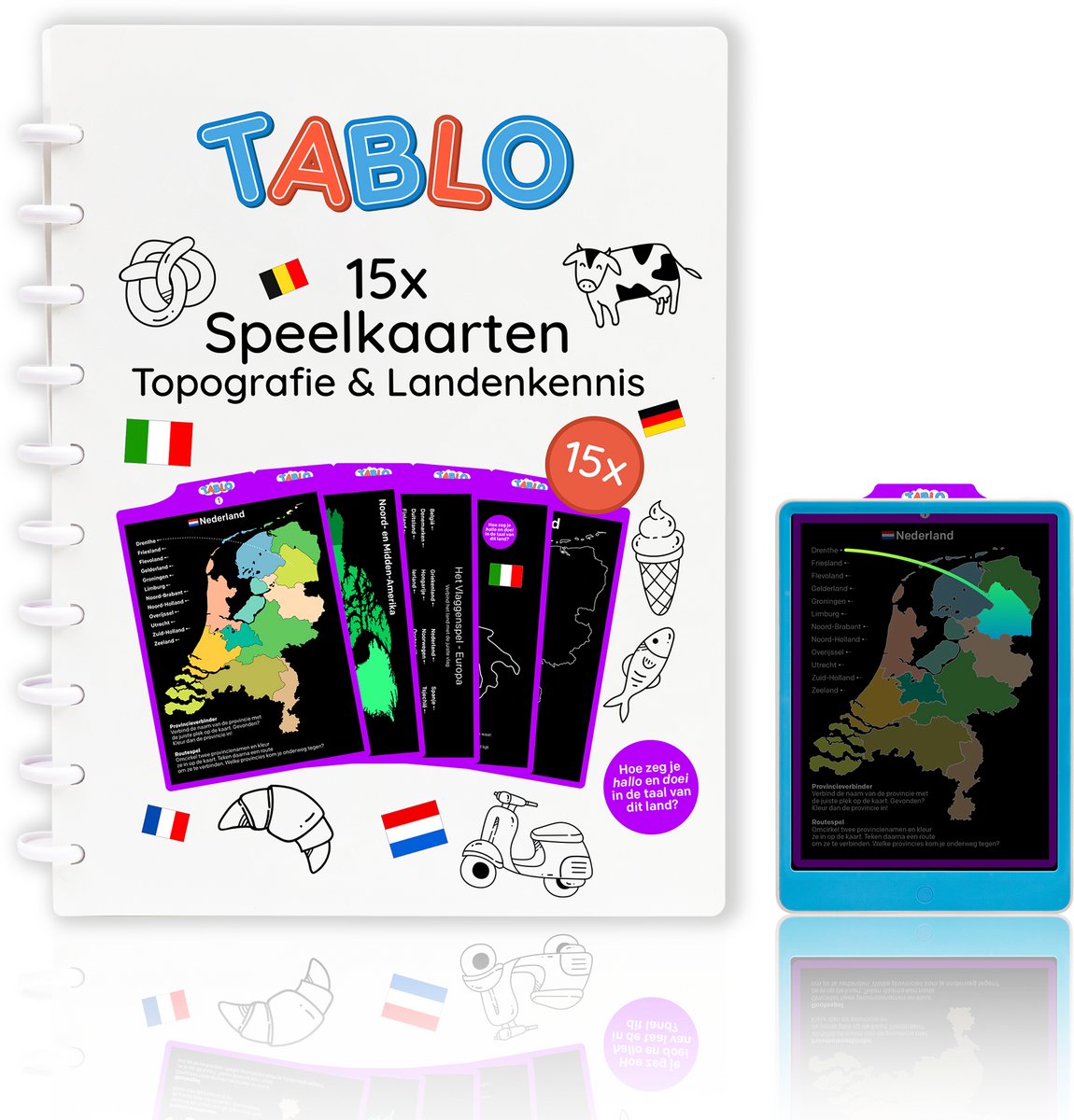 Tablo® Speelkaarten - Topografie & Landenkennis