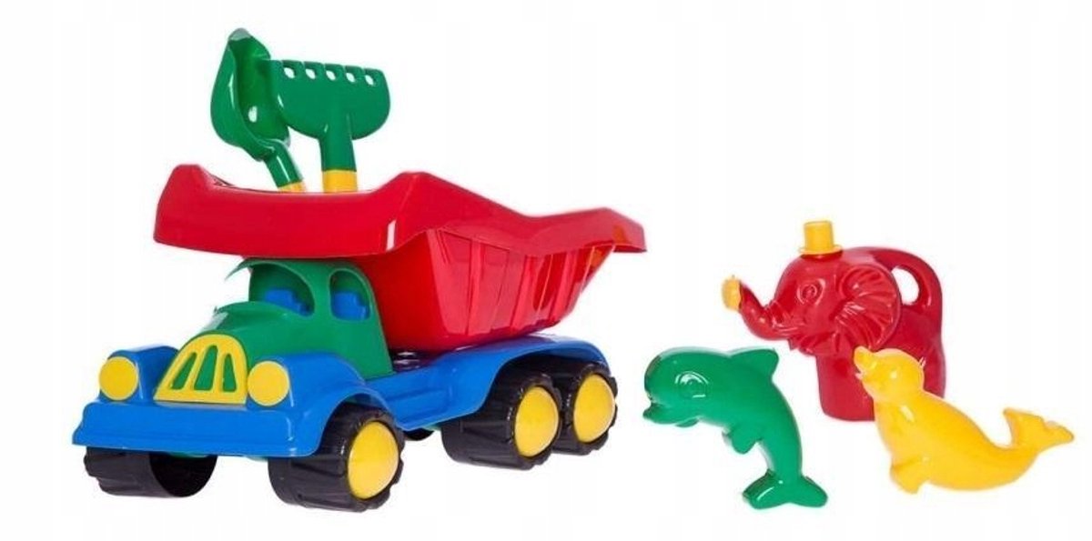 Grote Zandbak Vrachtwagen met Accessoires en Gieter