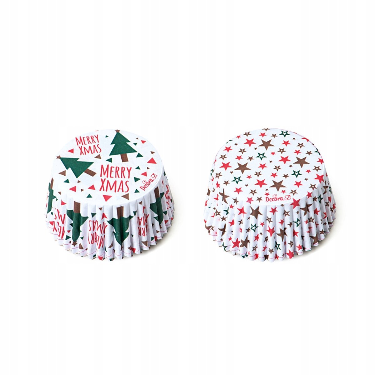 Decora Papillotten voor Muffins - Kerstmotief - 36 stuks