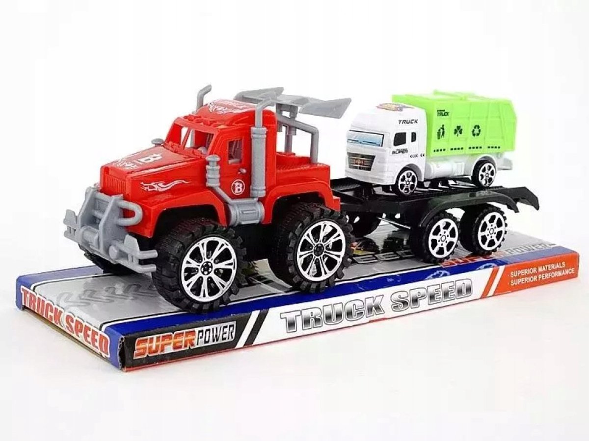 Speelgoed auto met autotransporter en auto, 360x140 mm