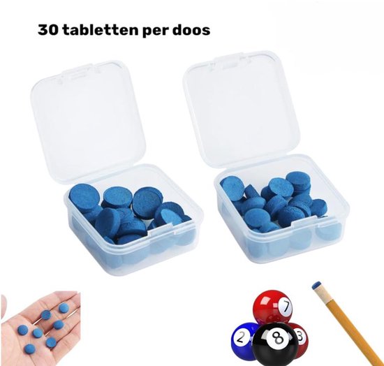 2 pièces - Embouts de queue de billard - Accessoires de billard 13 mm - Embouts de queue de billard, kits de rechange pour queue de billard - Avec étui de rangement