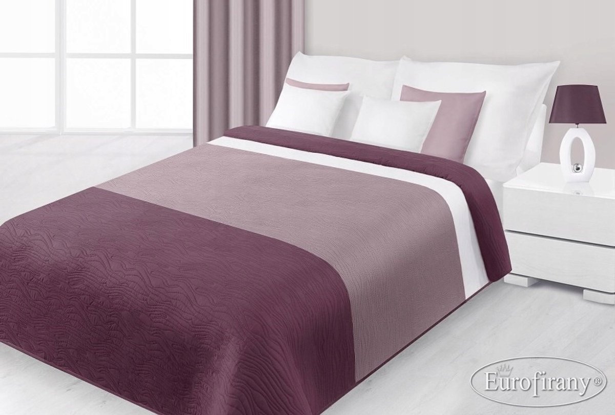 Beddengoed 170x210 cm Tina - Fioletowa Dwustronna