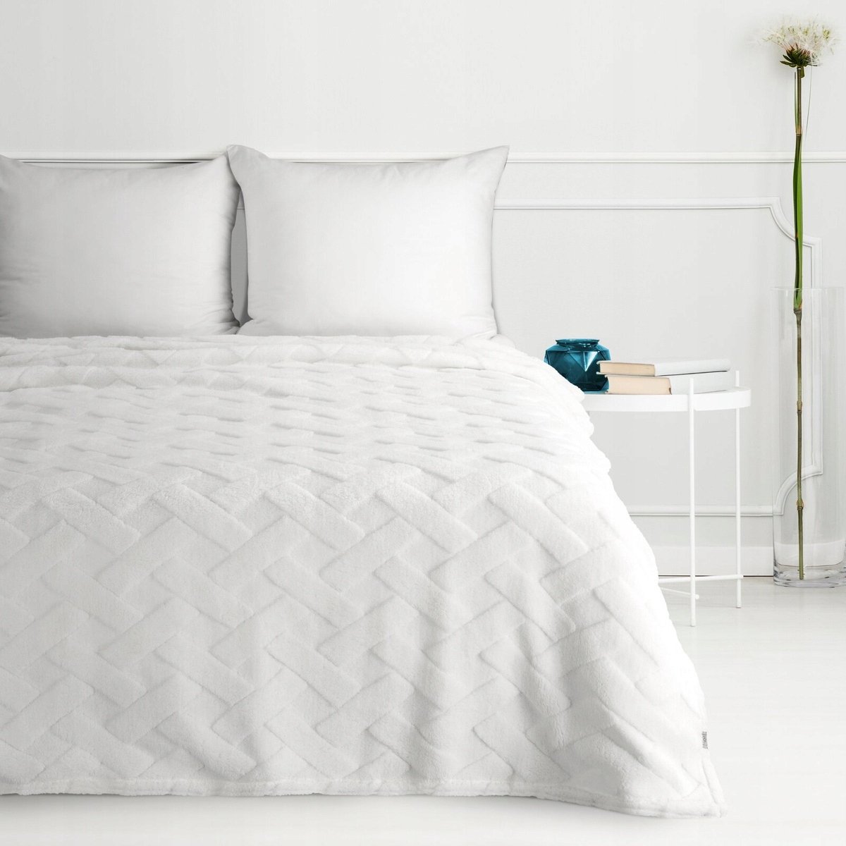 Luxe Pluche Plaid 150x200cm - Zacht & Warm - Visgraat Patroon