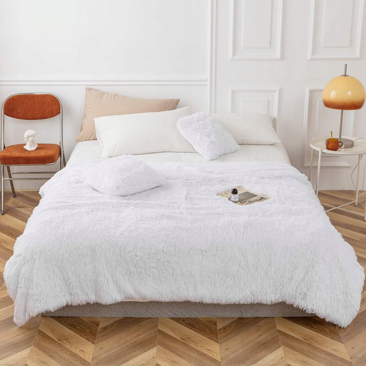 Zacht Yeti Plaid Wit 150x200cm - Extra Dik & Dubbelzijdig
