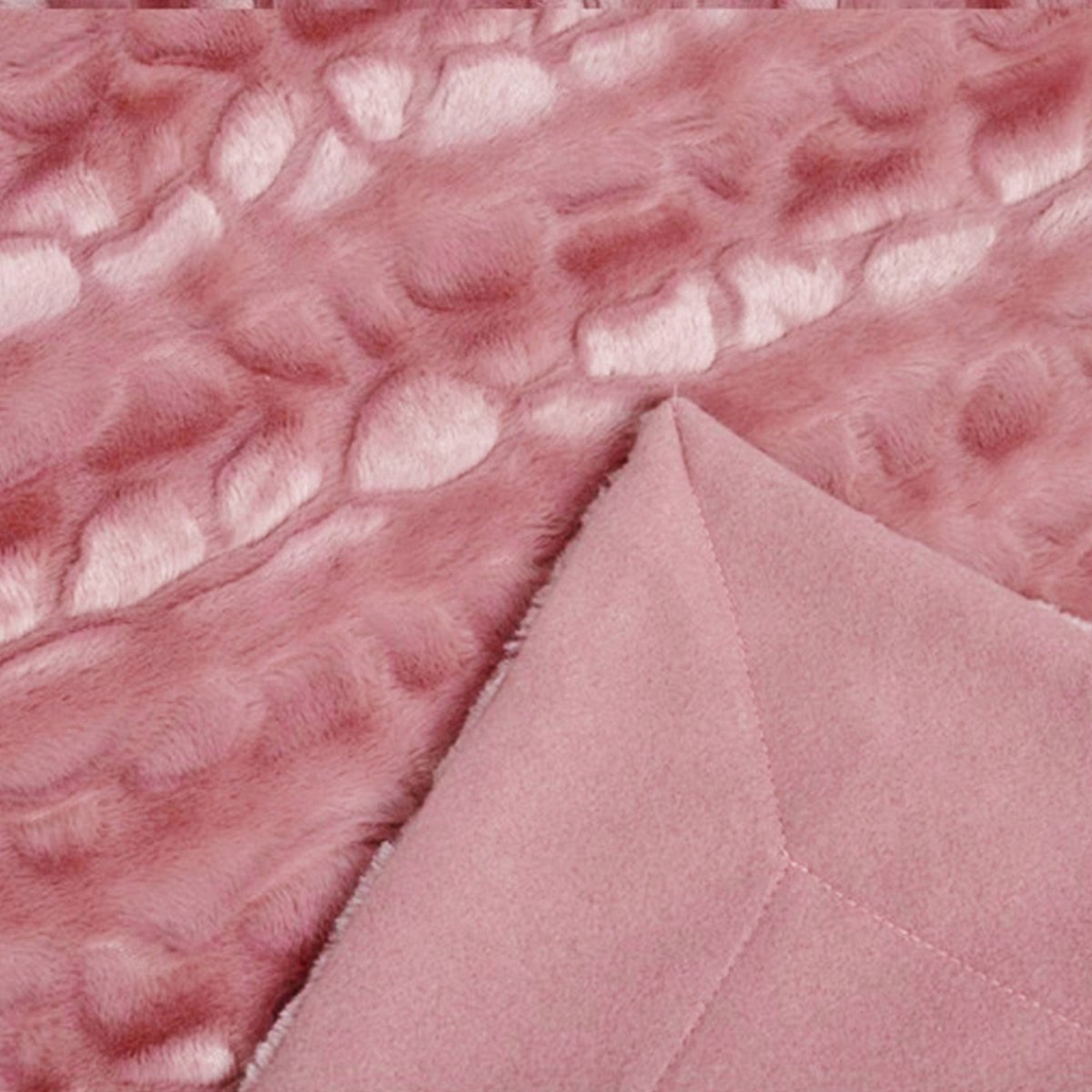 Zachte Roze Plaid / Deken van Kunstbont 130x170 cm