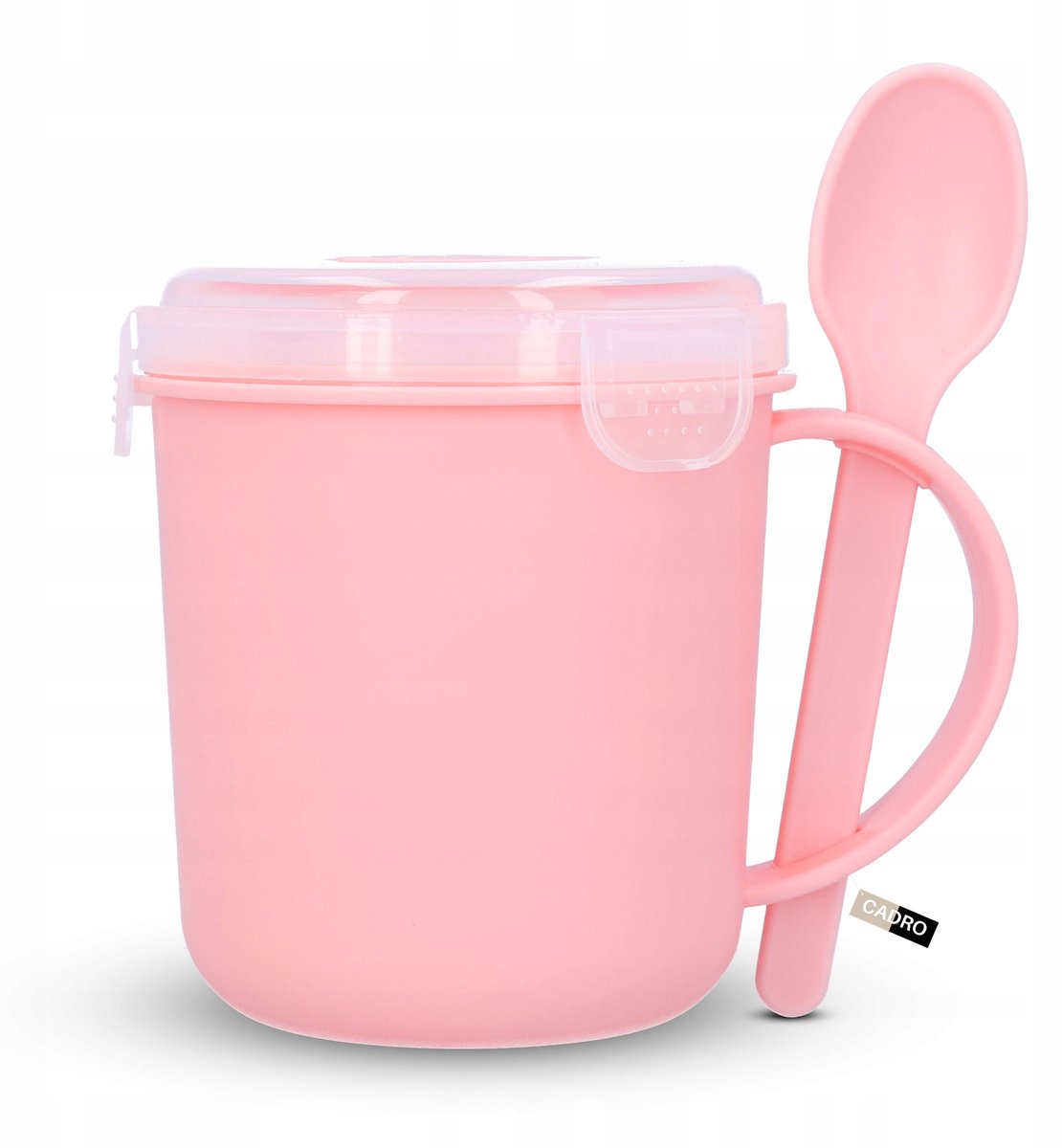 Magnetron Soepbeker 500ml Lekvrij met Lepel - Roze