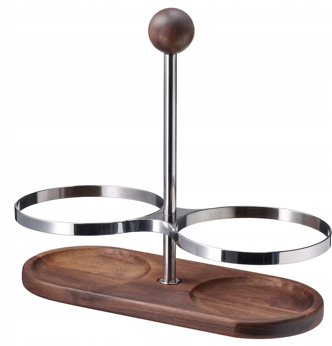 IKEA KROSAMOS Houten & RVS Serveerstandaard voor Flassen & Potten