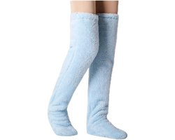 Zachte en dikke winterlegging voor thuis, boven de knie, extra lange sokken, warme sokken