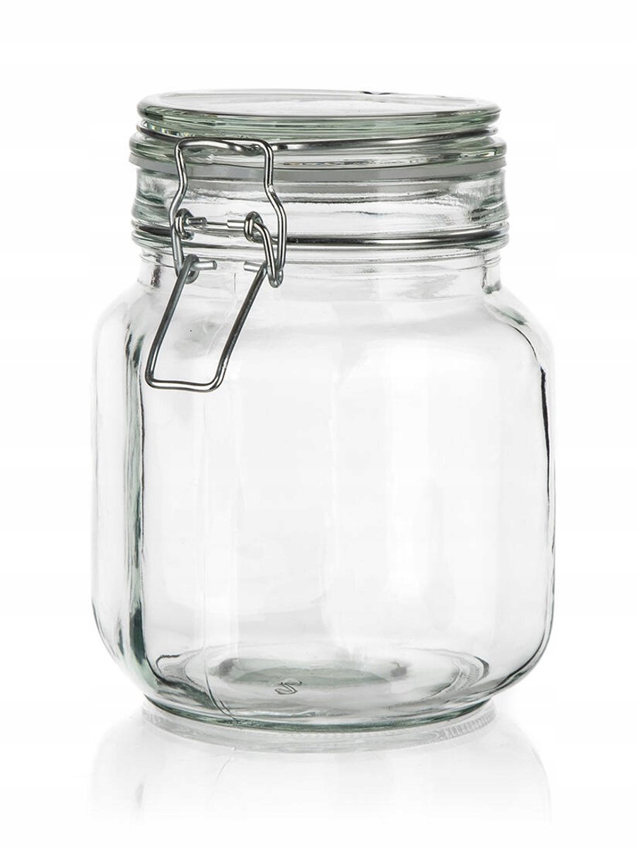 Glazen Hermetische Pot 1000ml met Patent Sluiting - EREA