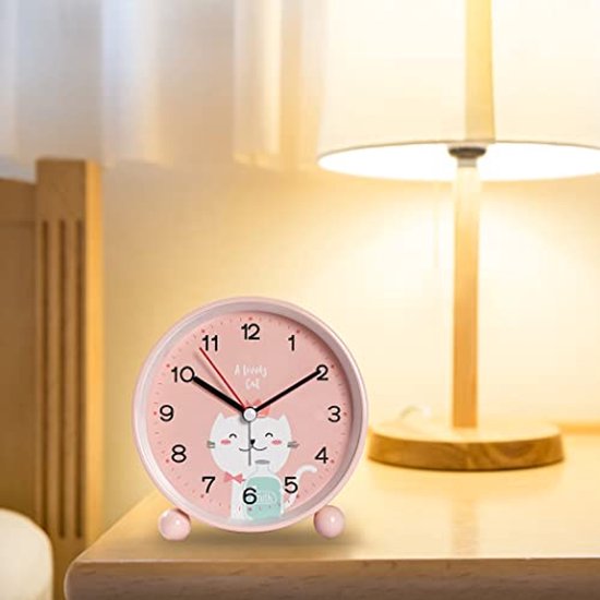 Kinderwekker met Nachtlampje - Stille en Schattige Wecker voor Kinderen, Perfect voor Slaapkamers en Reis van Decopatent — afbeelding 3