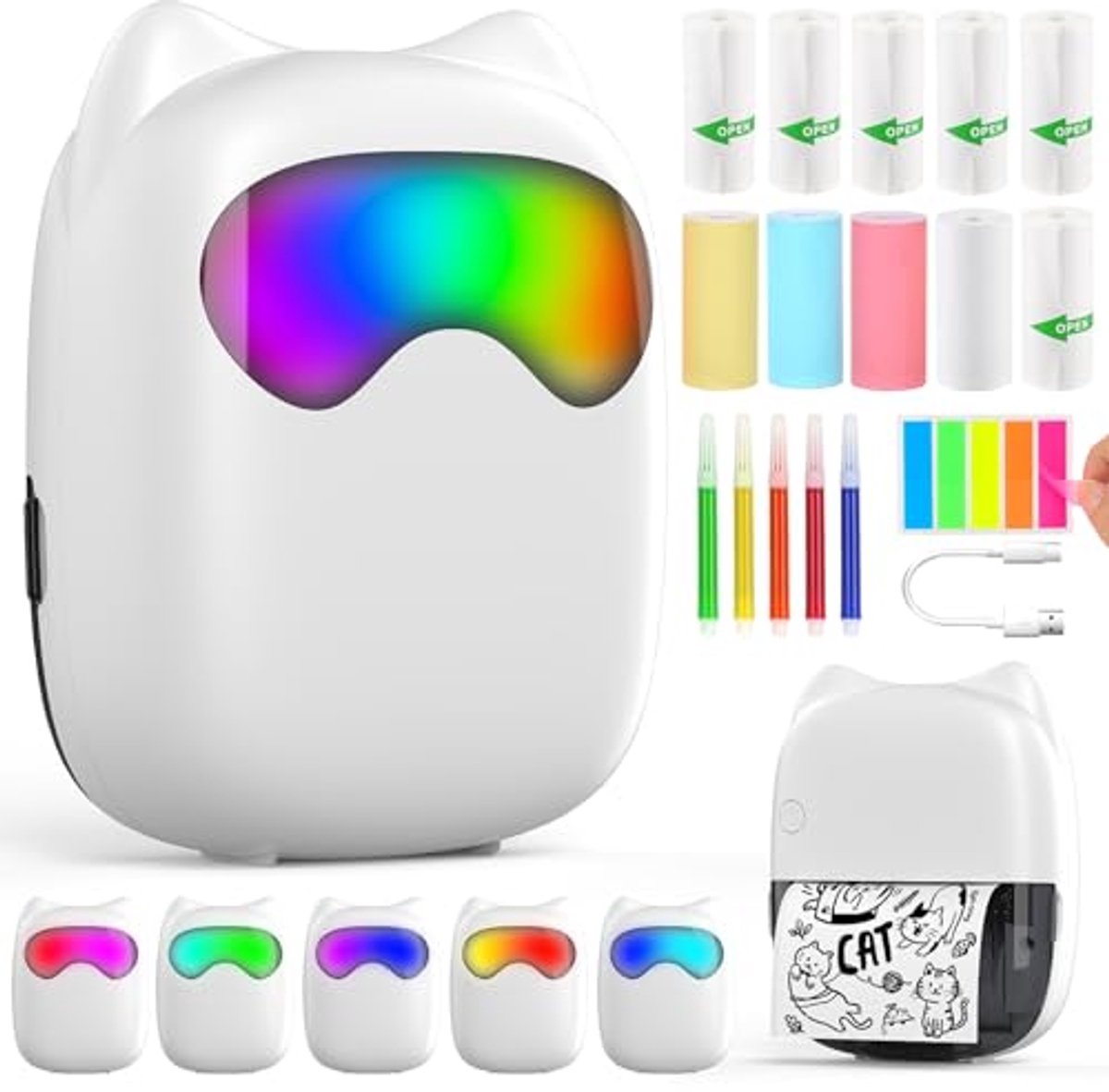 Mini Fotoprinter voor Smartphone - Draagbare Stickerprinter voor Memo's en Notities