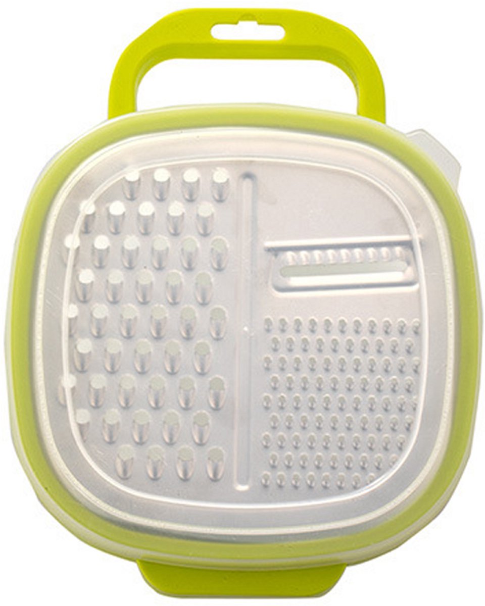 Groentesnijder - Mandolines - Grof En Fijn Raspatroon - 1 - Keukenaccessoire - Groen