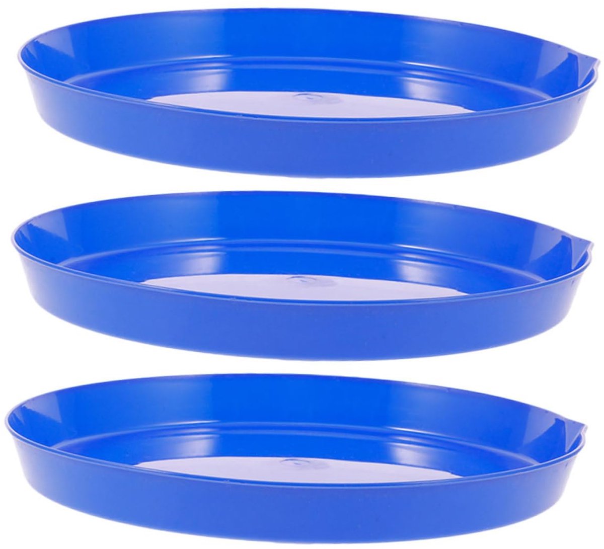 Supvox 3 Pcs Deep Plastic Bowls Outdoor Soap Bubbles Accessories Heated Water Bowl Outdoor Empty Bubble Holder Plastic Blue