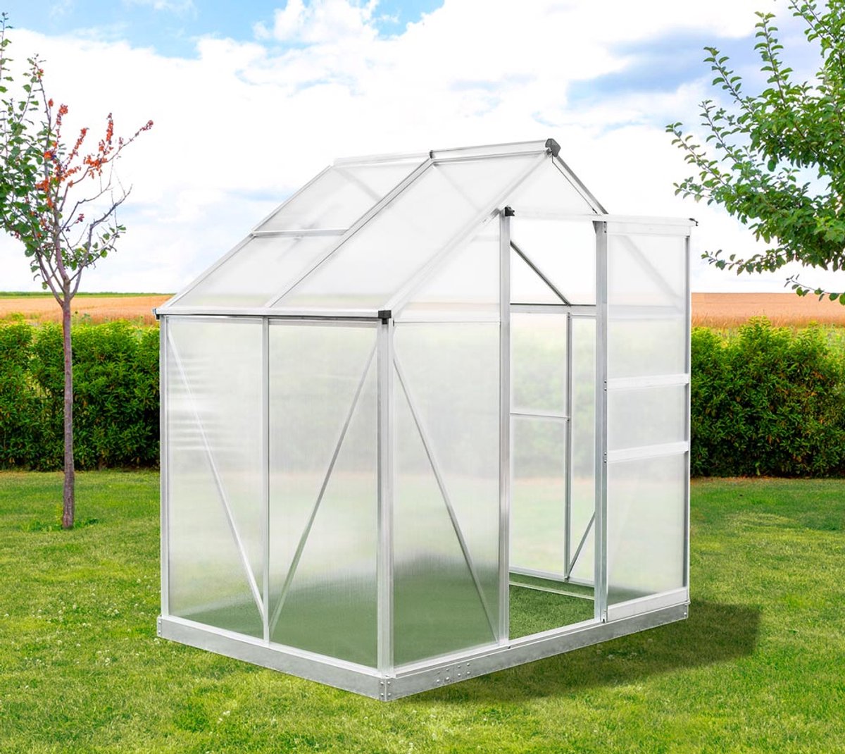 Westmann Tuinkas Flora 64 - 132 x 190 x 201 cm - Zilver