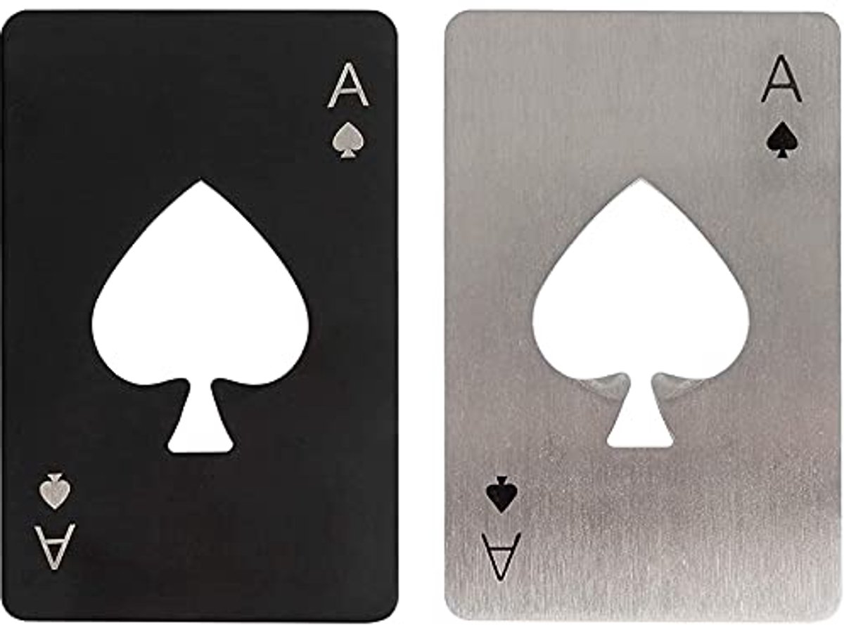 2 Pcs Poker Shape Beer Opener - Credit Card Formaat