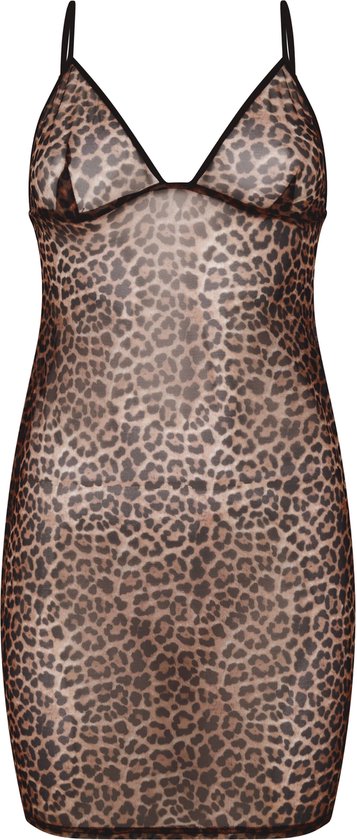 Robe en maille Hunkemöller à imprimé léopard Zwart S