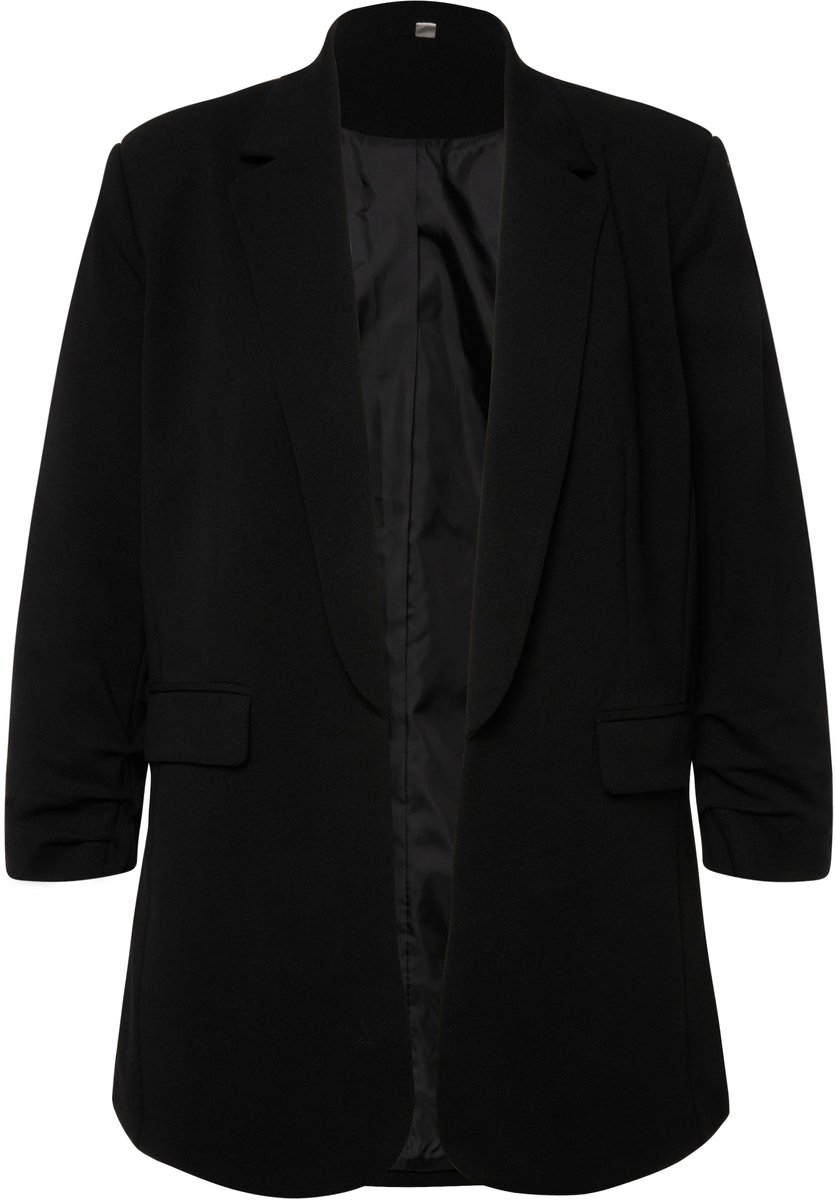Angel of Style - Dames - Blazer open model reverskraag lange mouwen - Zwart - Maat 44