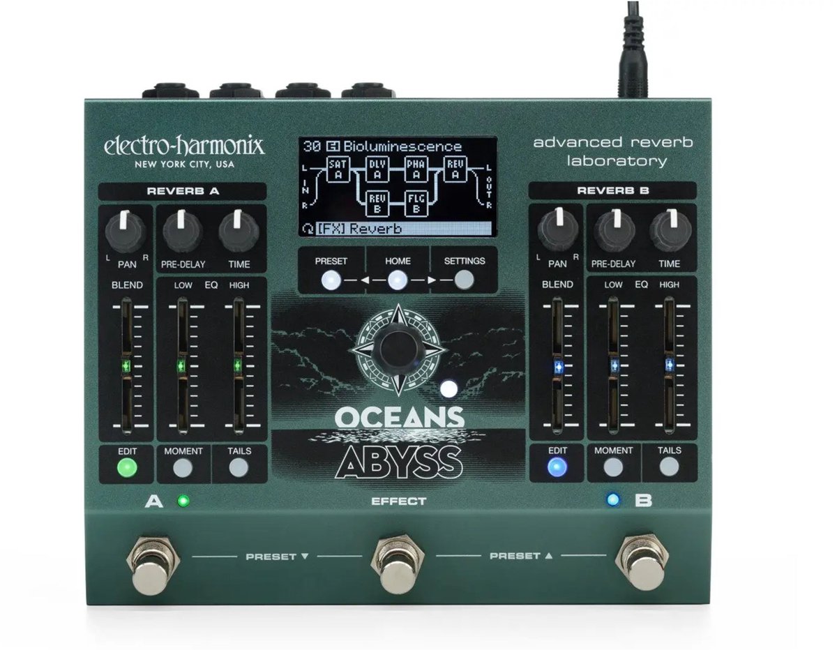 Electro Harmonix Oceans Abyss Advanced Reverb Laboratory - Effect-unit voor gitaren