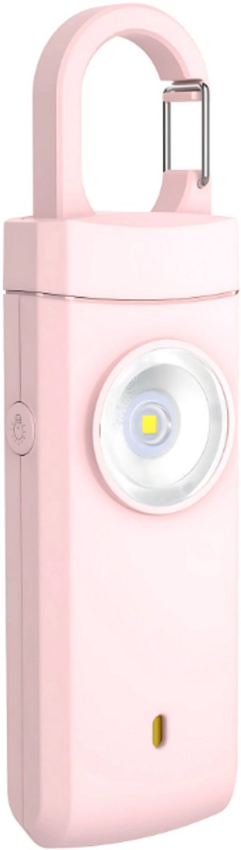 S4D® Premium Zakalarm – 130dB Persoonlijk Alarm met LED Zaklamp & Stroboscoop – Oplaadbaar via USB – Compact & Draagbaar – Verkrijgbaar in meerdere kleuren - Roze