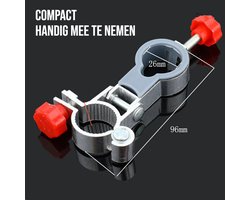 Allernieuwste.nl® Visstoel Paraplu Beugel Clip Klem Visparaplu Parasolhouder tot 26mm Aluminium %%
